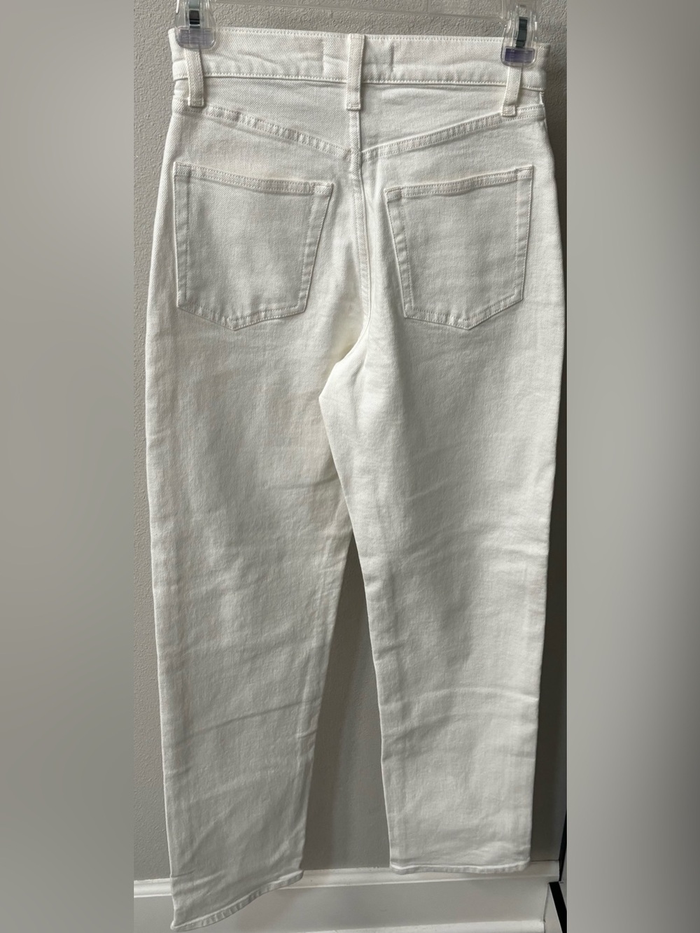 NWT Buck Mason Rider High Waist Straight Leg Twill Jeans Size 24 Natural/White - Picture 6 of 11